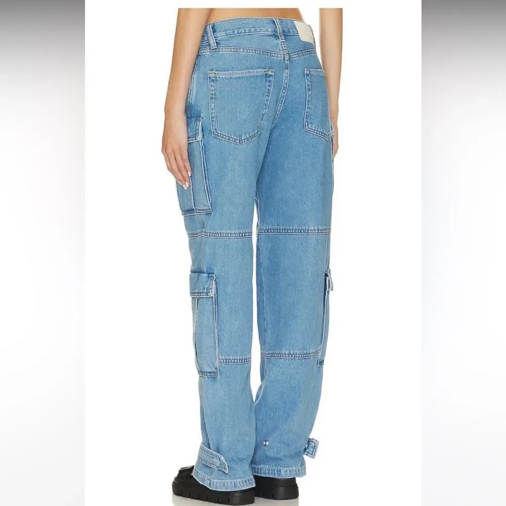 GRLFRND Blue Straight Leg Jeans - Picture 3 of 12